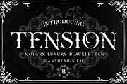 TENSION, a Blackletter Font by dansdesign (Thumbnail 1 of 6)