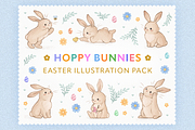 Hoppy Bunnies Easter Illustrations, an Animal Illustration by FalcoCreative (Thumbnail 1 of 9)