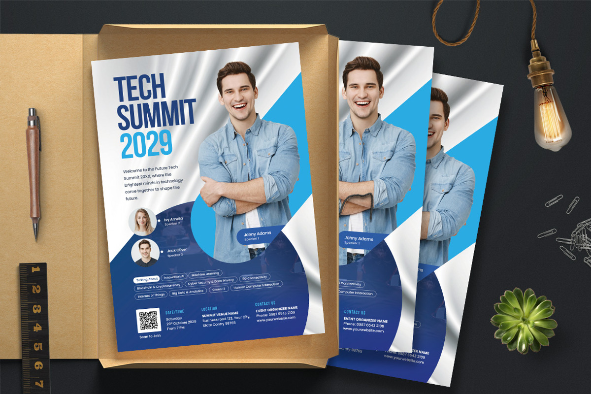 Tech Summit Flyer Template, a Flyer Template by Boostock (Photo 2 of 4)