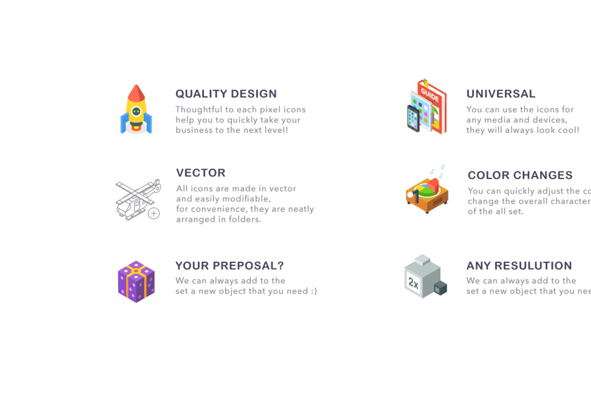 Isometric, 99 icon pack preview 5