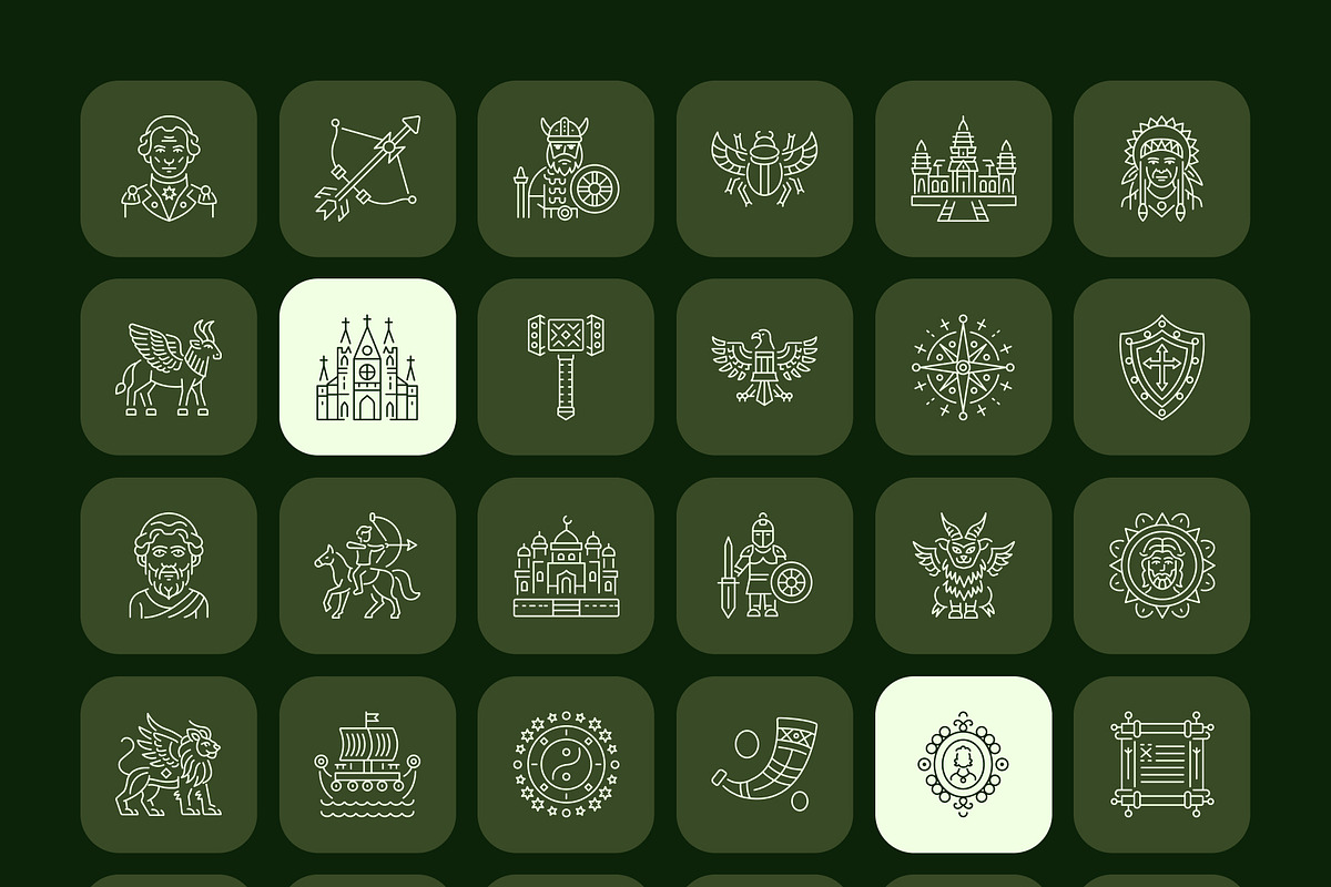 1390 Cultural and Historical Icons, an Outline Icon by Prosymbols (Photo 13 of 25)