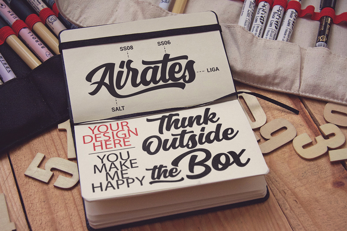 Airates - Script Fonts, a Script Font by Maculinc Type (Photo 9 of 13)