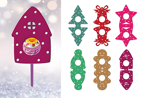 Christmas Lollipop Holder 3d SVG, an Object 3D Model by Coco Bloom