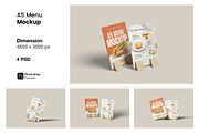 A5 Table Menu Mockup, an Advertising Mockup by ianmikraz (Thumbnail 1 of 5)