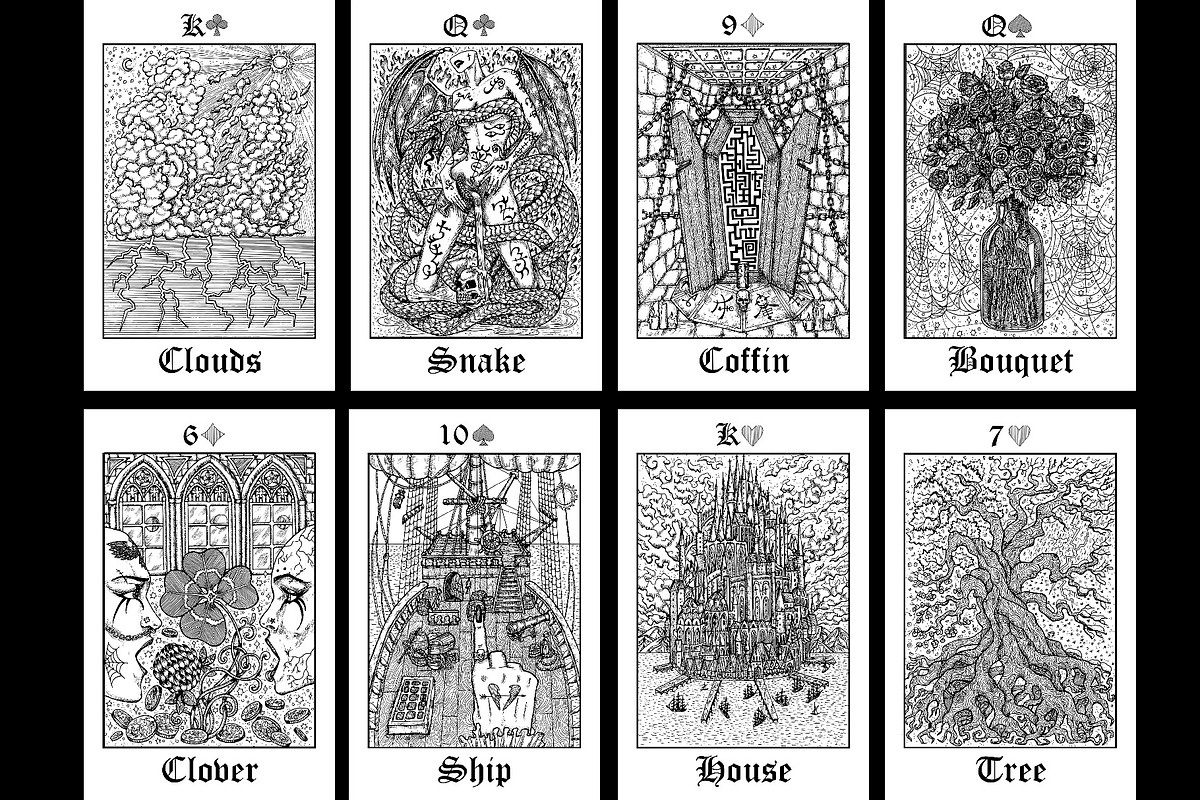 Lenormand deck vector, a Decorative Illustration by Samiramay (Photo 6 of 7)