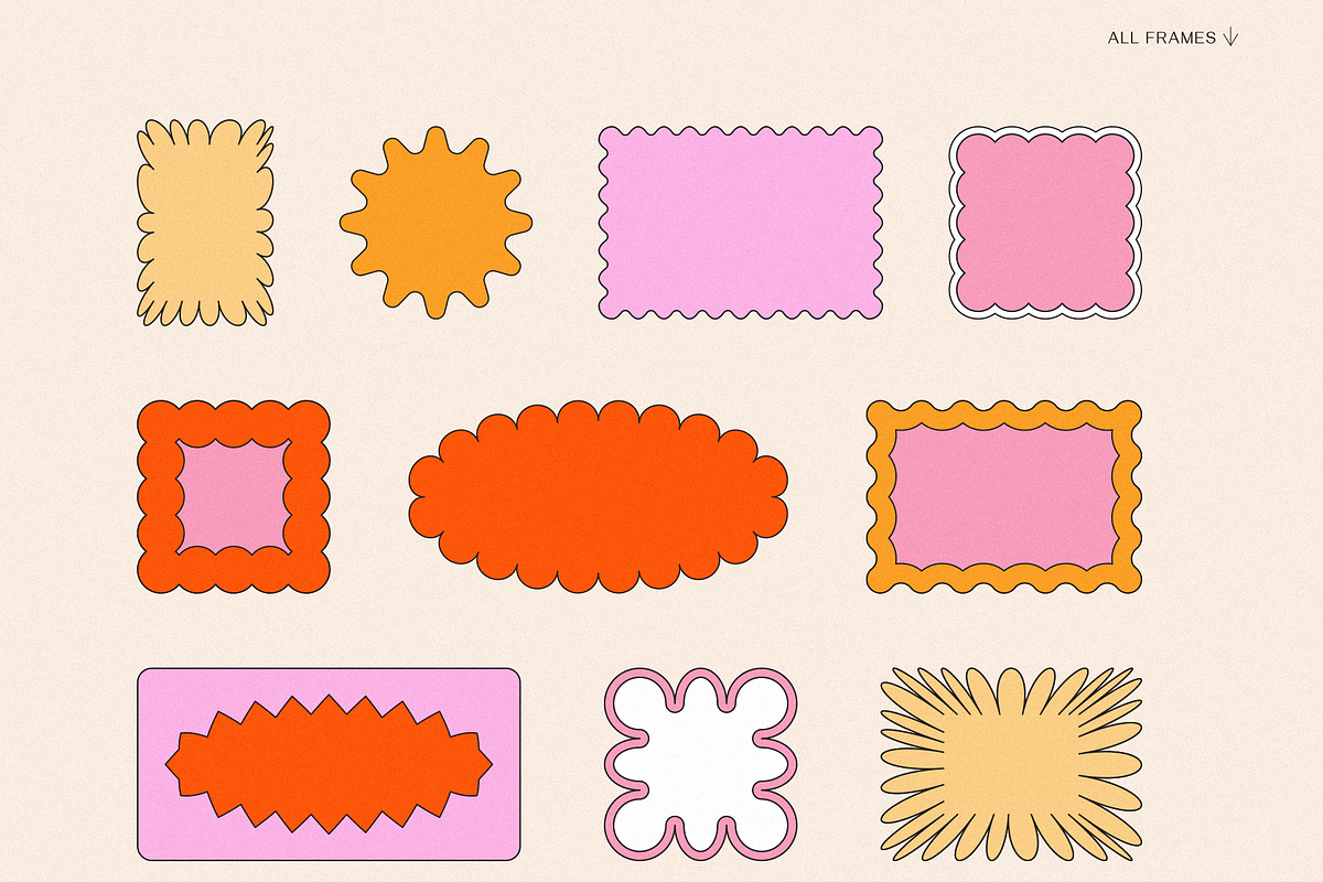 Retro stickers - vector elements, a Background Graphic by venimo (Photo 9 of 9)