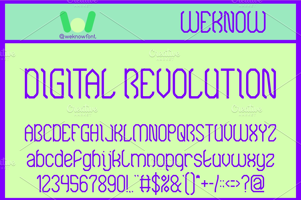 Digital Revolution font, a Font by weknow (Photo 1 of 8)