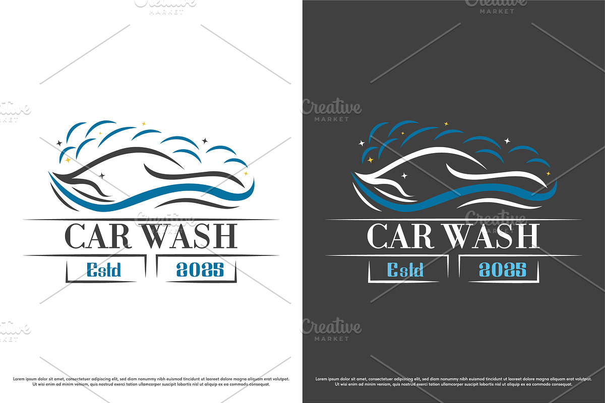 Car Wash Logo Design Template, a Branding & Logo Template by Morvana Crew