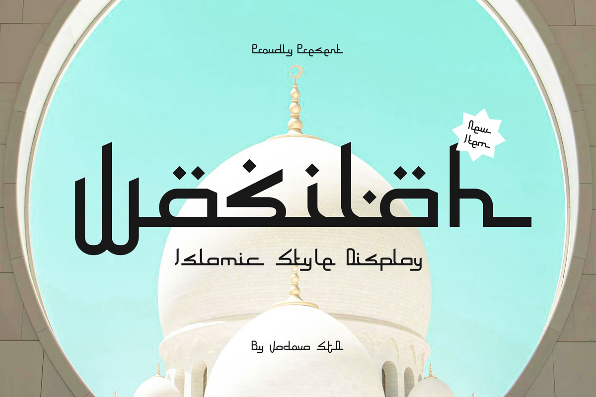 Wasilah Islamic Style Display Font, a Serif Font by Vadovastd (Photo 1 of 7)
