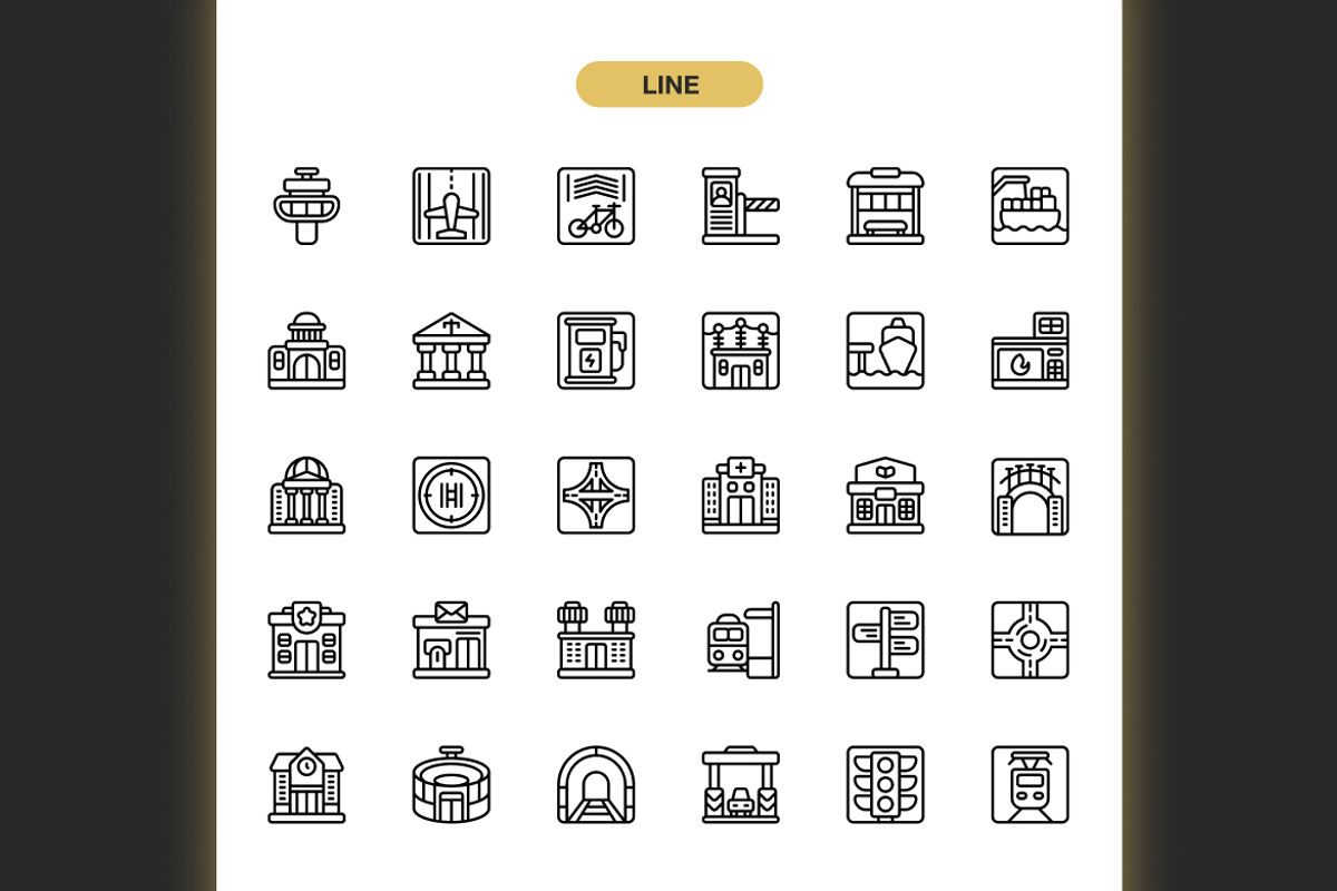 Infrastructure Icons, an Icon by Spacepixel Creative (Photo 2 of 3)