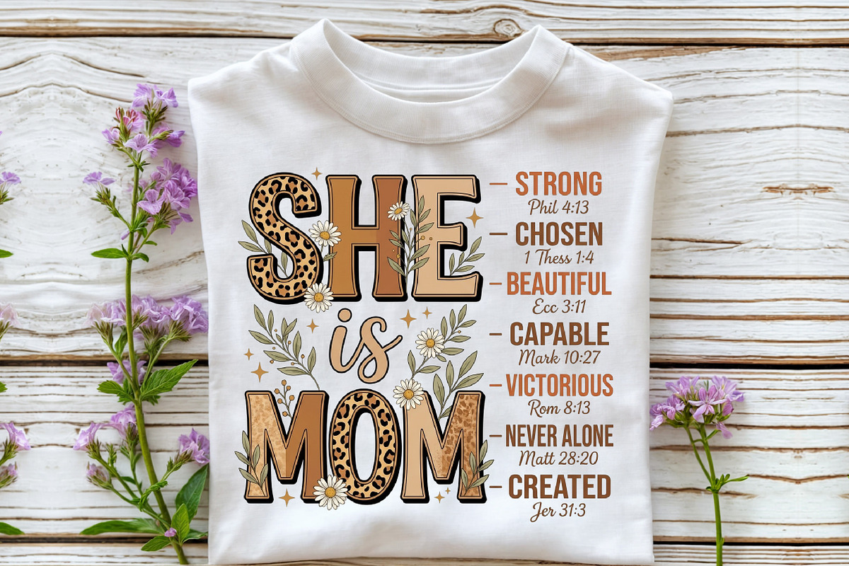 She is Mom Christian Mothers Day, a Seasonal Illustration by Sublimation Artist (Photo 3 of 9)