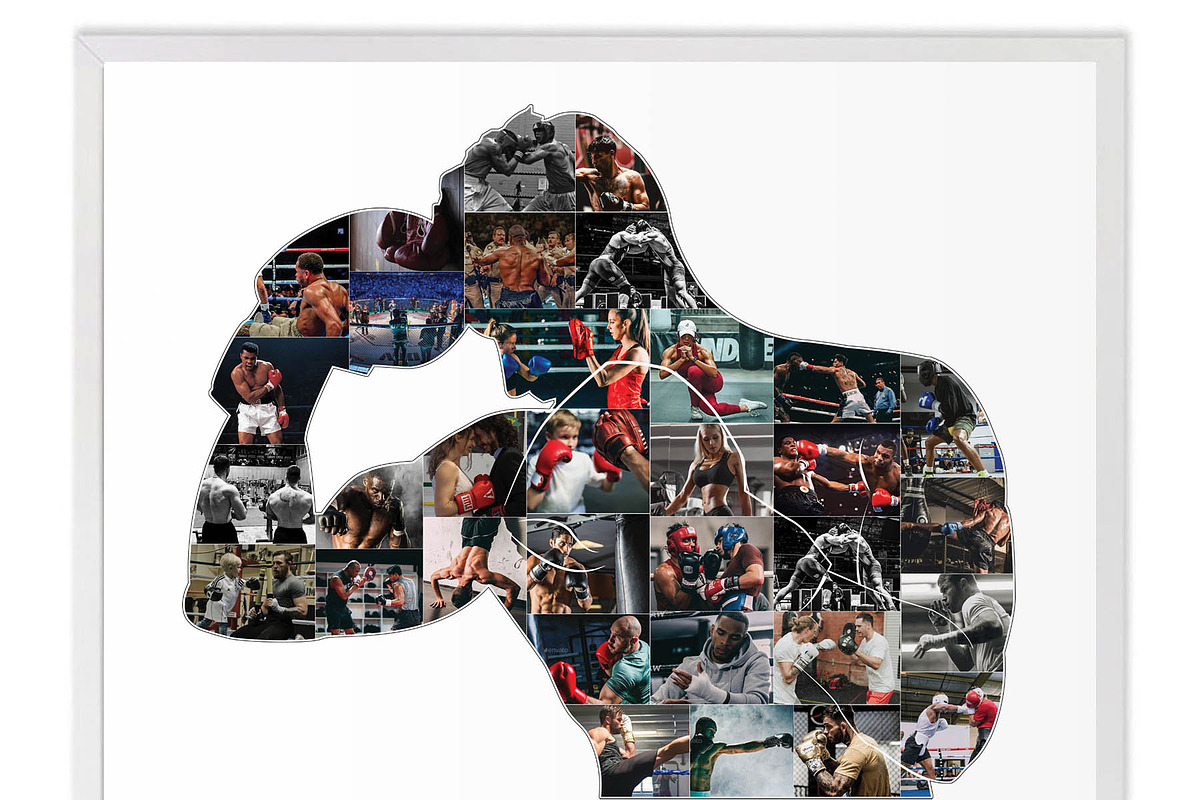 Boxing Sport Man Collage, a Card Template by AIW SOLUTIONS (Photo 4 of 7)