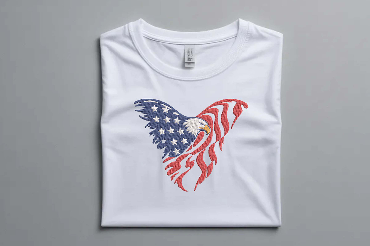 USA Flag Eagle Wing Embroidery File, an Illustration by Purpose Ekbal (Photo 3 of 3)