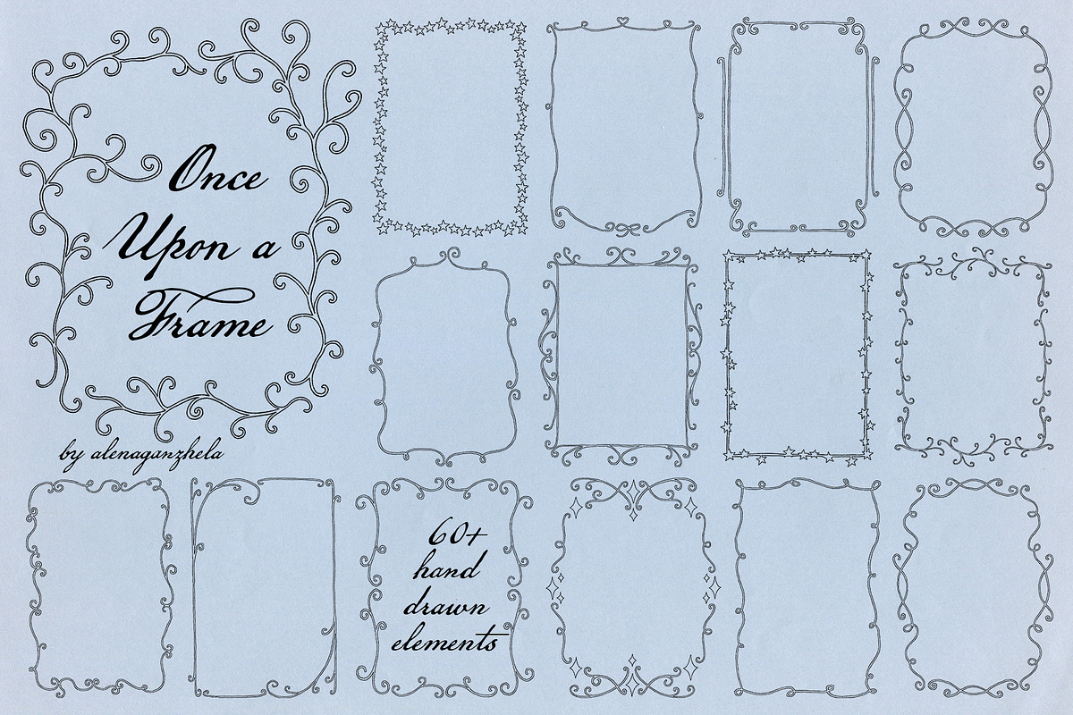 Once Upon a Frame: hand-drawn frames, an Object Graphic by alenaganzhela (Photo 6 of 13)