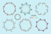 Floral Vector Elements Set + Pattern, an Illustration by OkPen (Thumbnail 3 of 6)