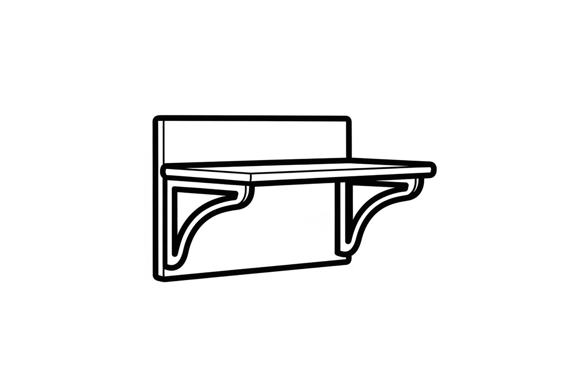Wall Shelf Bracket Vector Bundle, an Illustration by Gaye Art (Photo 8 of 51)