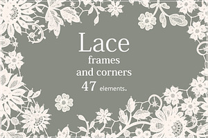 Classic lace frames and cliparts.