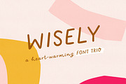 Wisely | Handwritten Font Trio, a Script Font by Point and Poem (Thumbnail 1 of 14)