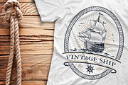 Vintage Sea Ship, an Illustration by Harry Kasyanov (Thumbnail 2 of 3)