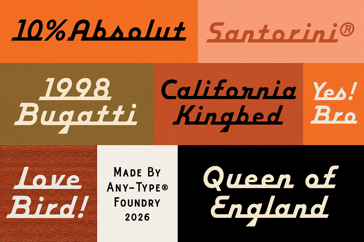 Bogdan — Mid-Century Script, a Script Font by Any-Type® Foundry (Photo 2 of 9)