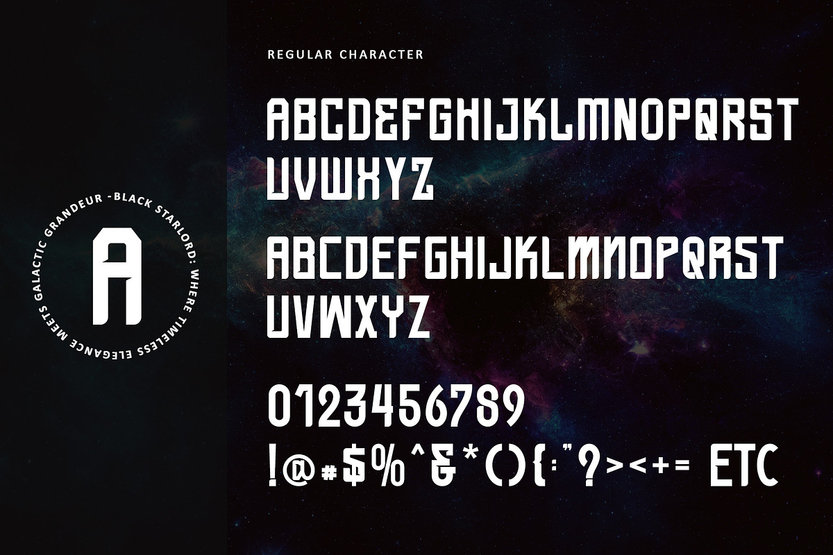 Black Starlord, a Sans Serif Font by Letterara (Photo 8 of 12)
