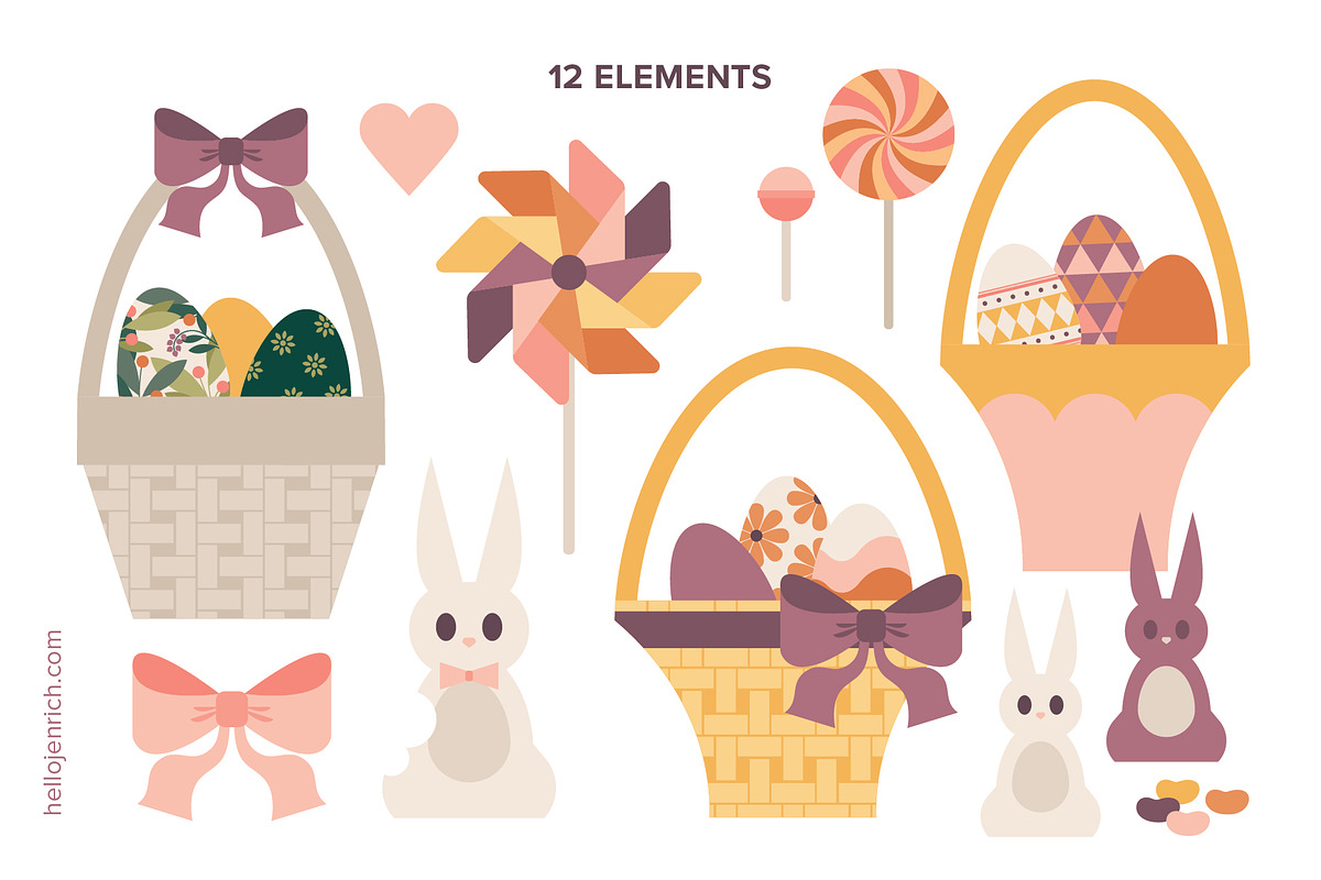 Easter Eggs and Baskets, a Decorative Illustration by hellojenrich (Photo 2 of 4)