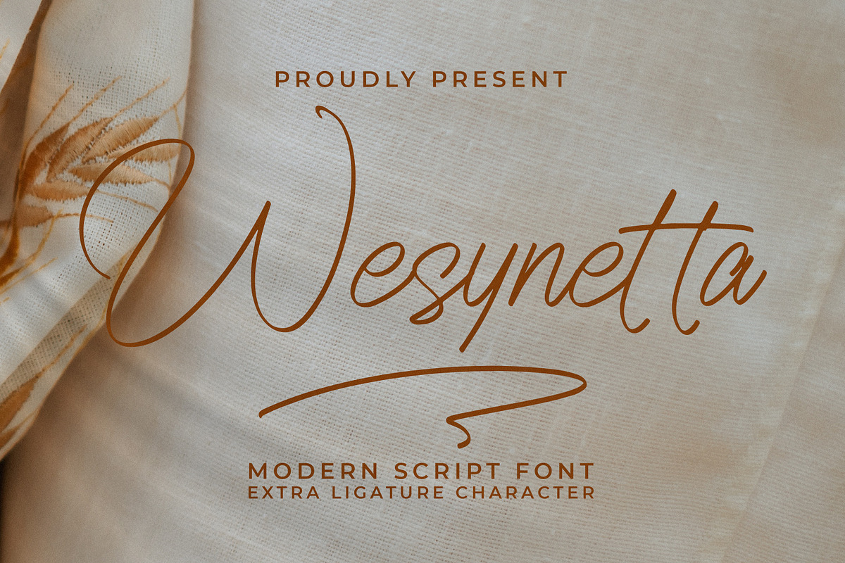 Wesynetta, a Script Font by Integritype Studio (Photo 1 of 15)