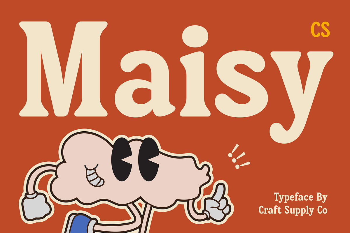 CS Maisy – Retro Font, a Serif Font by Craft Supply Co. (Photo 1 of 8)