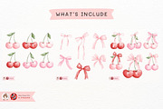 Coquette Cherries with Pink Bow, a Food Illustration by Chonnieartwork (Thumbnail 2 of 4)
