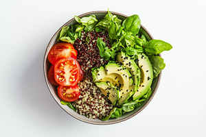 Vibrant and healthy bowl with sliced, a Food & Drink Photo by MistyDay