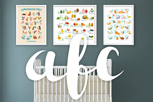 English alphabet vector bundles