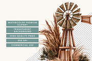 Watercolor Autumn Clipart Bundle, an Object Illustration by BusyDaydesign (Thumbnail 7 of 9)