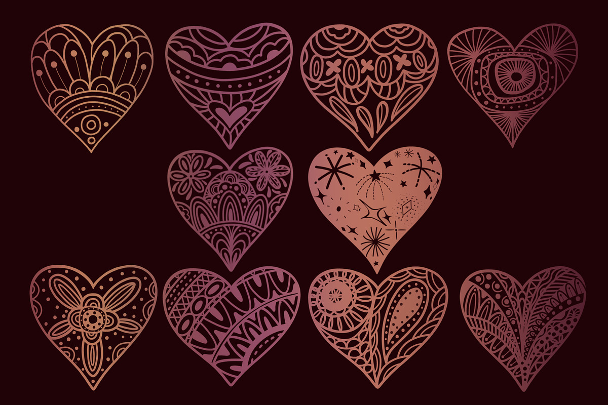 Hippie & Boho Heart, Procreate Stamp, a Brush Add-On by Sense Library (Photo 3 of 19)