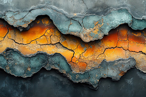 Textured abstract wall with cracked, a Photo by Tanuart