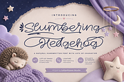 Slumbering Hedgehog Font, a Handwritten Font by Letterhanna Studio (Thumbnail 1 of 24)