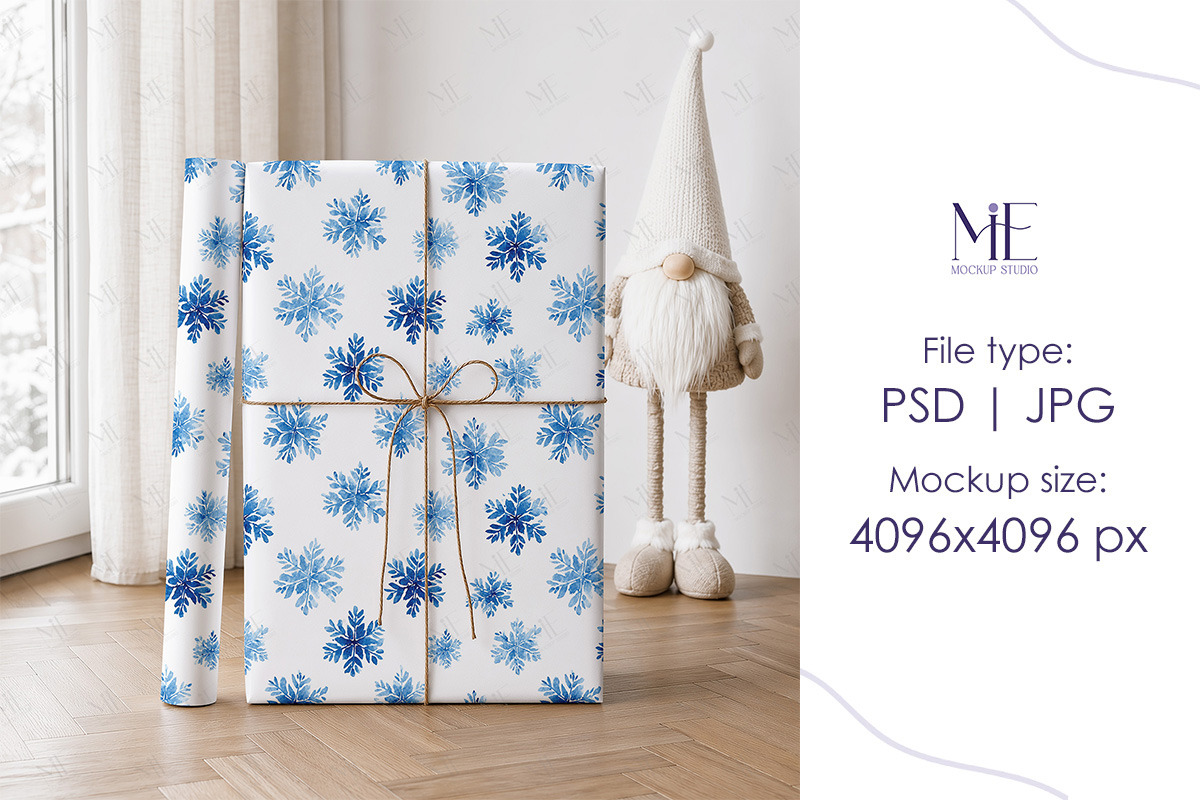 Wrapping Paper Mockup Gift Wrap, a Packaging Mockup by Mie Mockup Studio (Photo 7 of 7)