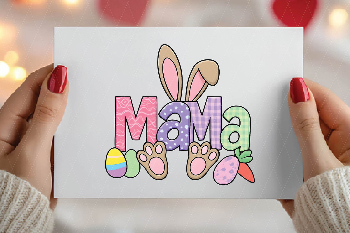 Retro Nana Easter PNG, Bunny Ears, an Illustration by DreamPrint404 (Photo 3 of 7)