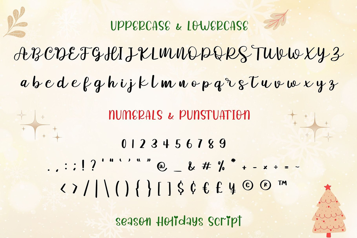 Season Holidays Font Trio, a Script Font by AnningArts (Photo 8 of 9)