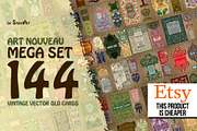 Label Art Nouveau - mega set, a Decorative Illustration by Stanislav Kharchevskyi (Thumbnail 1 of 12)