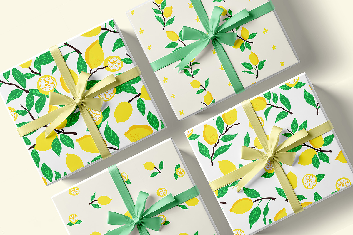 Fresh Lemon Seamless Pattern Set, a Graphic by Asya Melkonyan Patterns (Photo 12 of 14)