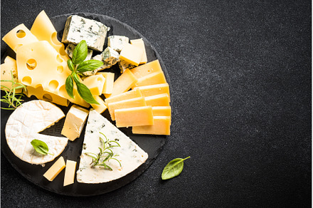 Cheese platter with craft cheese, a Food & Drink Photo by Nadia-nb