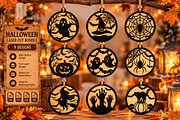 Halloween Ornaments Laser Cut SVG, an Object Graphic by DreamCafeArt (Thumbnail 1 of 9)