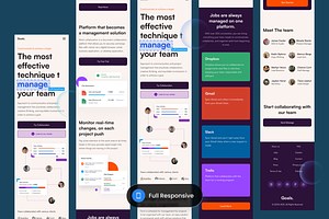 Goals - Team Management Landing Page