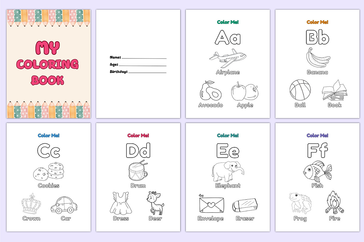 Coloring Book For Kids Canva Kdp, a Stationery Template by Mustafiz (Photo 2 of 7)
