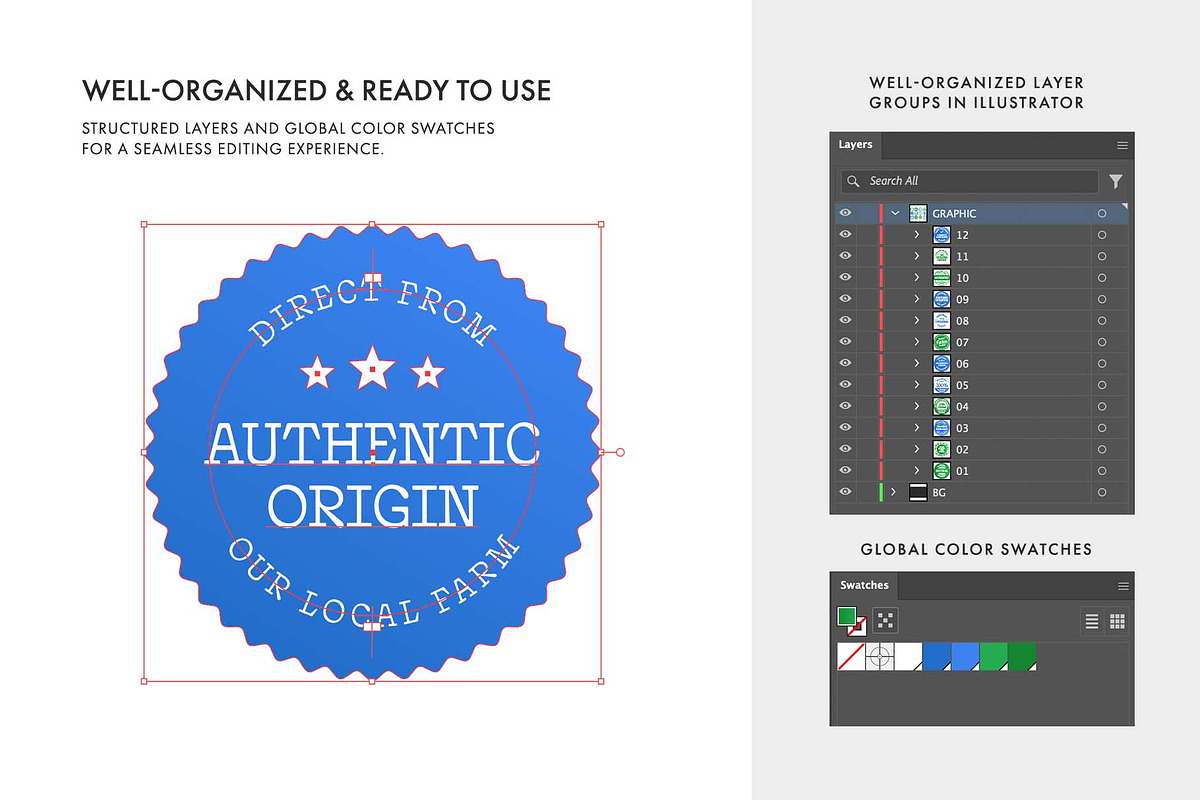 Product Packaging Sticker Set, an Object Graphic by DesignerCandies (Photo 10 of 11)