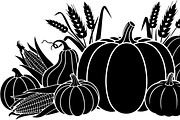 Thanksgiving Harvest Silhouette, an Illustration by Creativeshirt (Thumbnail 29 of 51)