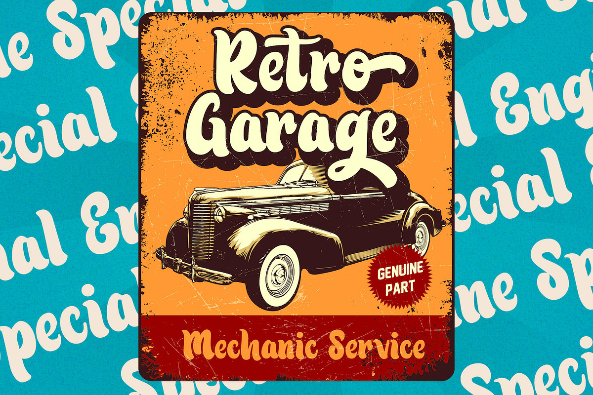 Patric Zihva - Retro Bold Script Fon, a Script Font by StringLabs (Photo 8 of 15)