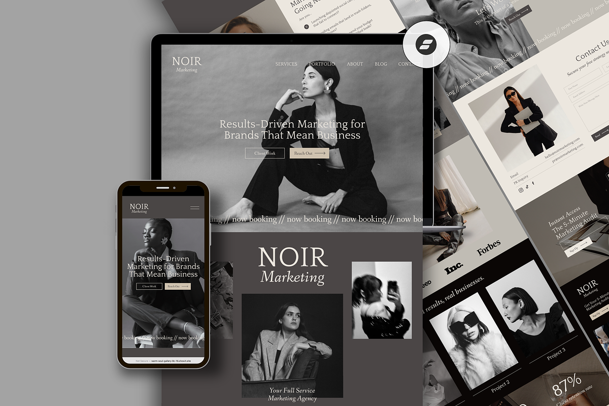 Marketing Agency Website Showit, a Squarespace Template by Warmsoulgallery (Photo 1 of 10)