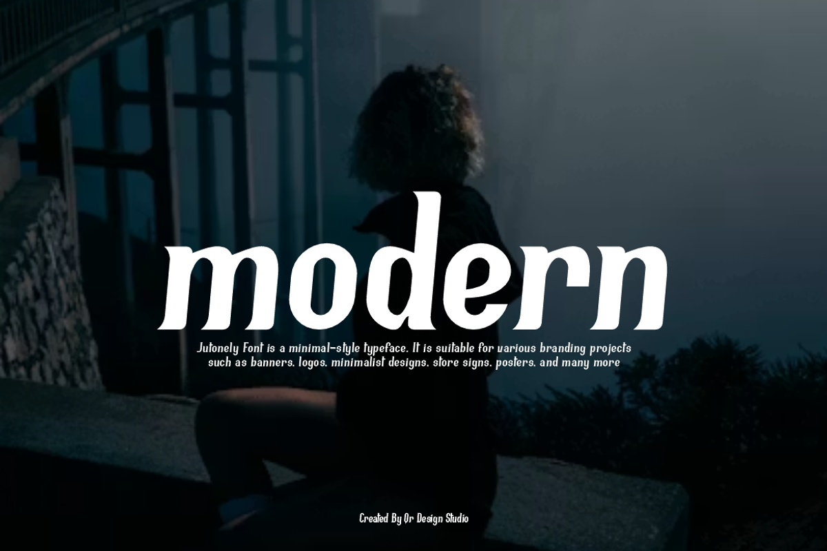 Jutonely - Modern Font, a Serif Font by QR Design Studio (Photo 2 of 7)