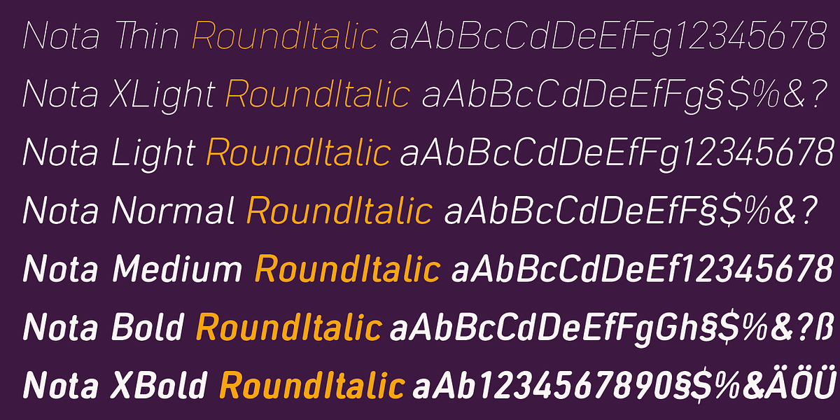Nota-Rounded, a Sans Serif Font by Wiescher-Design (Photo 7 of 7)